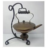 Vintage Copper Pot with Burner