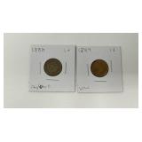1888 and 1889 AU/UNC Indian Head Cents