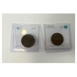 1864 and 1865 Two Cent Pieces