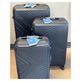 Three Piece Set Black Travelhouse Nesting Luggage