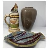 Hobbyist Stein, Pottery Fish Plate, Portugal Vase