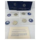 Four 1974 Eisenhower UNC Silver Dollars
