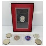 Six 1971-1973 Eisenhower Dollars Proof, UNC, CIR