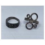 Two Sterling Silver Rings