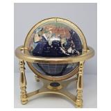 Semi Precious Gemstone Desktop World Globe