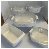 Five Piece Corning Ware Set