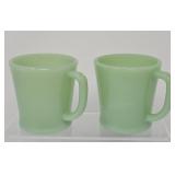 Pair of Fire King Jadeite Coffee Mugs