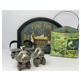 Roller Skates, Sign, Tin Wall Pocket