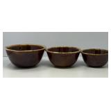 Brown Drip Bowl Set