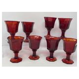 Independence Ruby Red Amberina Goblets