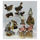 Collection of Vintage Bird Figurines, One Signed