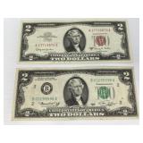 1963-A $2 US Note, 1976 $2 Federal Reserve Note