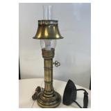 Brass Lamp and Sad Iron