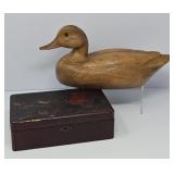 Antique Stereo Box & Cards and Duck