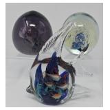 Trio of Glass Paperweights