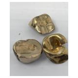Three Gold Dental Crowns