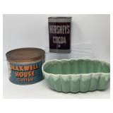 Coffee and Cocoa Tins, UPCO Ceramic Planter