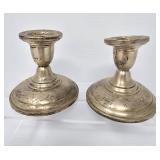 Pair of Weighted Sterling Candlesticks