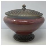 Oriental Accent Ceramic Lidded Vase