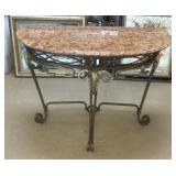 Half Moon Marble Top Table