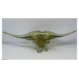 Chalet Canada Art Glass Centerpiece Bowl