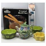 Frog Teapot, Lettuce Bowls, Star Dish, Salad Bowl