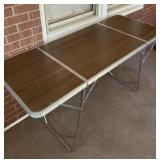Vintage Wood Grain Folding Table