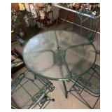 Green Metal Patio Set