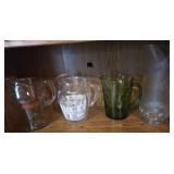 Mid Century Glass Pitchers