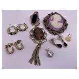 Cameos, Costume Earrings, Ring, Mini Pendants