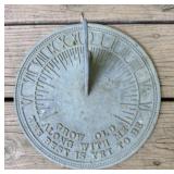 Cast Metal Sundial Face
