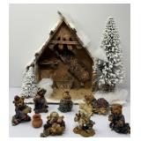 Boydï¿½s Bear Nativity Figurines and Manger B