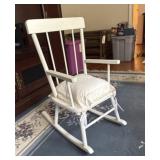 Childrenï¿½s Wood Rocking Chair with Cushion A