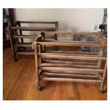 Two Wooden Shoe Racks