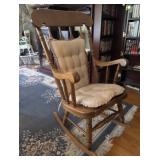 Wooden Rocking Chair with Cushions