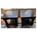 Two Wood End Tables