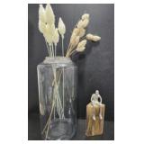Tall Vase and Silver Colored Figure