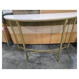 Marble Topped Half Circle Table