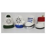 Six Cases Lighted Ceramic Christmas Ornaments A