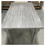 Farmhouse Table with Weathered Gray Finish