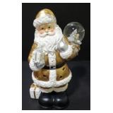 Case of Lighted Gold Santas with Snow Globes D