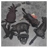 Assortment of Iron Can Openers and Hooks E
