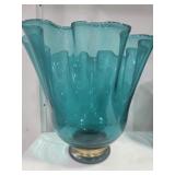 Glass Scalloped Vase