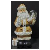 Case of Lighted Gold Santas with Snow Globes A