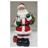 Six Lighted Santas with Snow Globe D