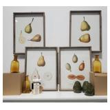Pear Wall Art, Flower Diffusers, Amber Bottles
