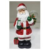 Six Lighted Santas with Snow Globe F