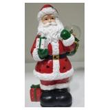 Six Lighted Santas with Snow Globe A