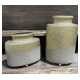 Textured Gold and Cream Vessels