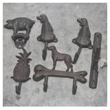 Assortment of Iron Can Openers and Hooks D